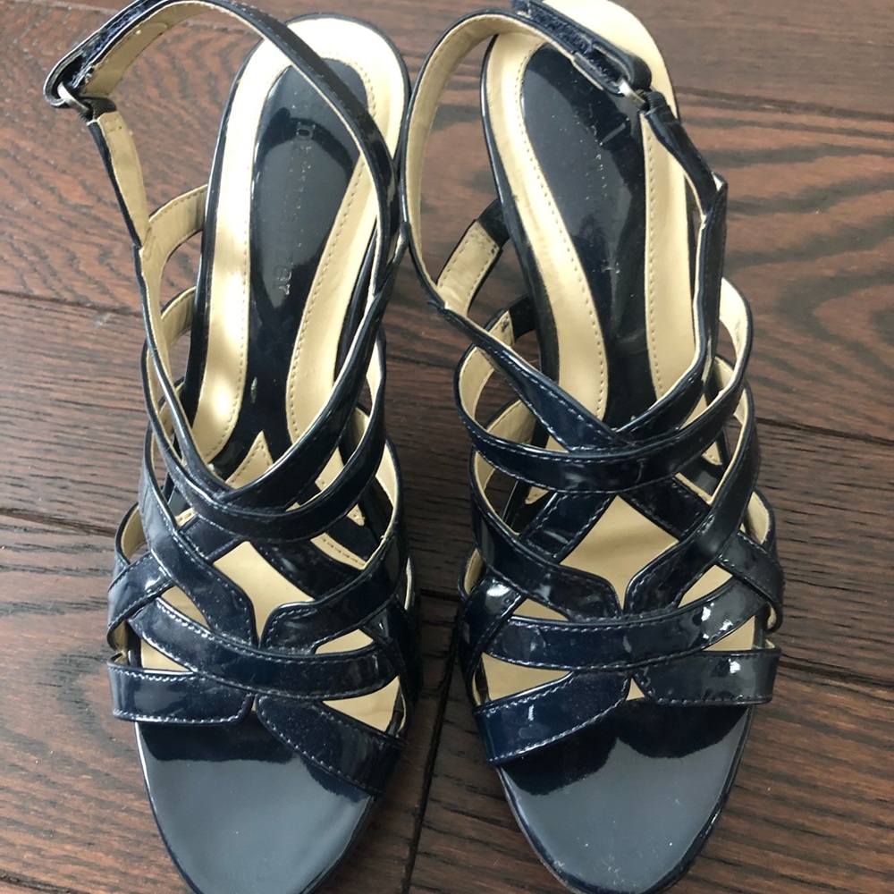 Blue strappy sandles